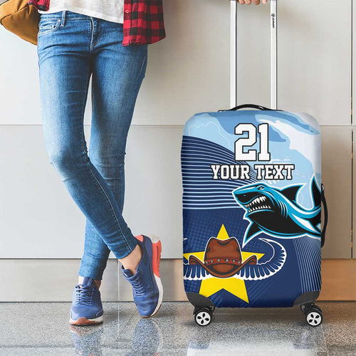 Sharks-Cowboys Rugby Custom Luggage Cover Half Dynamic Style