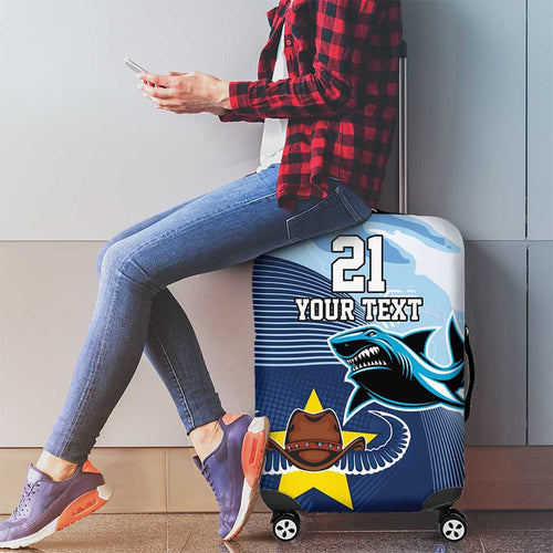 Sharks-Cowboys Rugby Custom Luggage Cover Half Dynamic Style