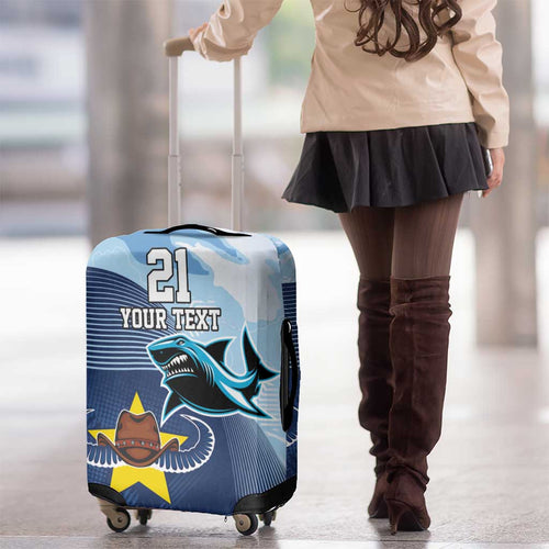 Sharks-Cowboys Rugby Custom Luggage Cover Half Dynamic Style