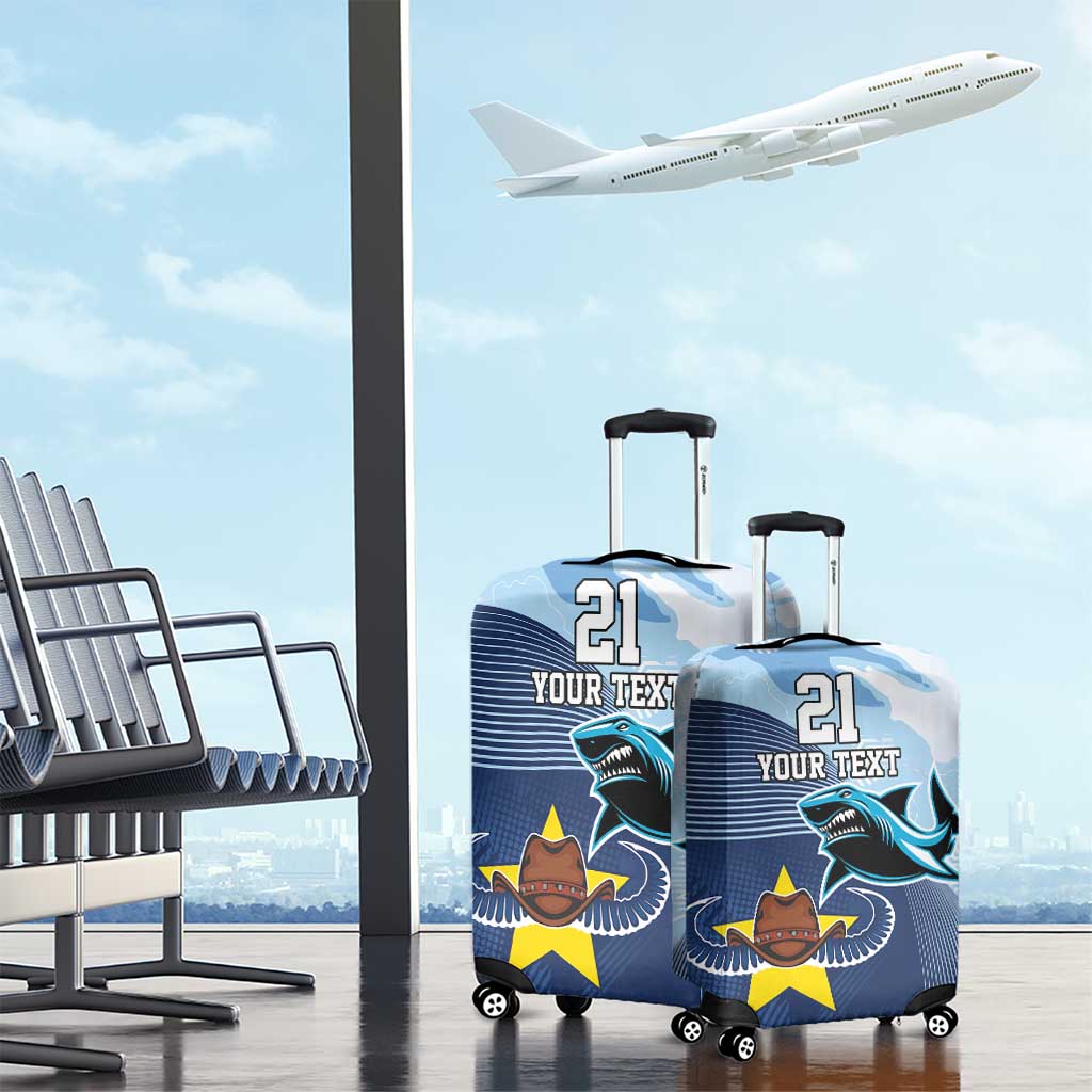 Sharks-Cowboys Rugby Custom Luggage Cover Half Dynamic Style