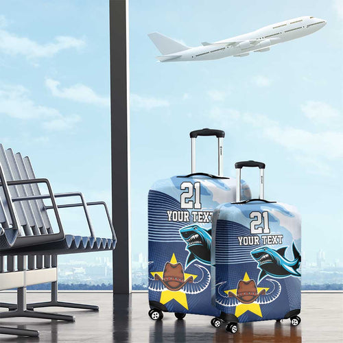 Sharks-Cowboys Rugby Custom Luggage Cover Half Dynamic Style