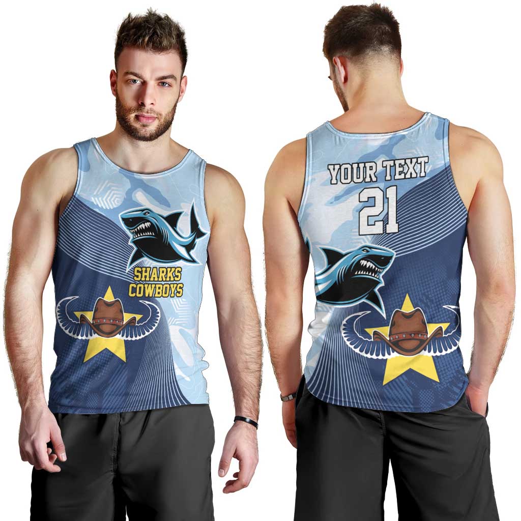 Sharks-Cowboys Rugby Custom Men Tank Top Half Dynamic Style