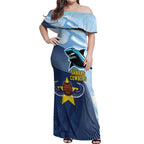 Sharks-Cowboys Rugby Custom Off Shoulder Maxi Dress Half Dynamic Style