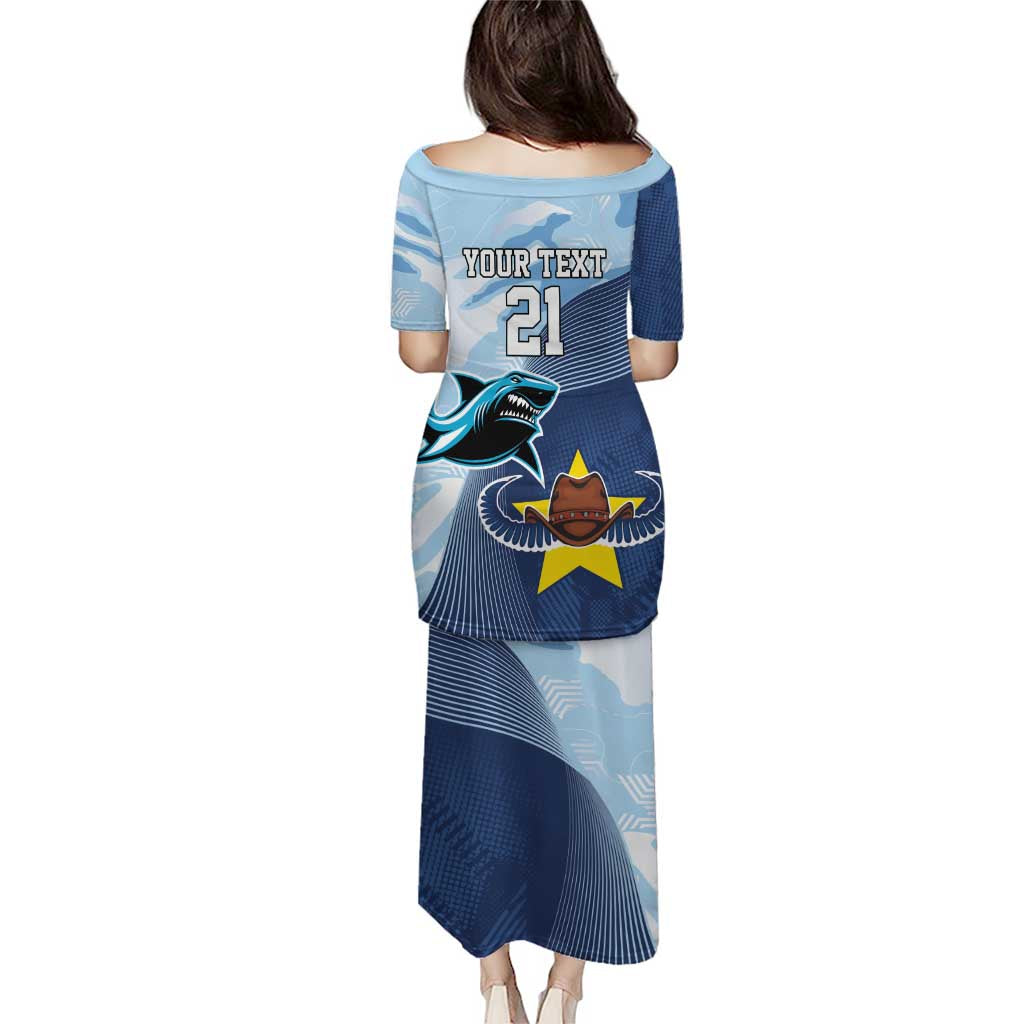 Sharks-Cowboys Rugby Custom Puletasi Half Dynamic Style