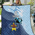 Sharks-Cowboys Rugby Custom Quilt Half Dynamic Style