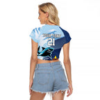 Sharks-Cowboys Rugby Custom Raglan Cropped T Shirt Half Dynamic Style