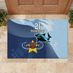 Sharks-Cowboys Rugby Custom Rubber Doormat Half Dynamic Style