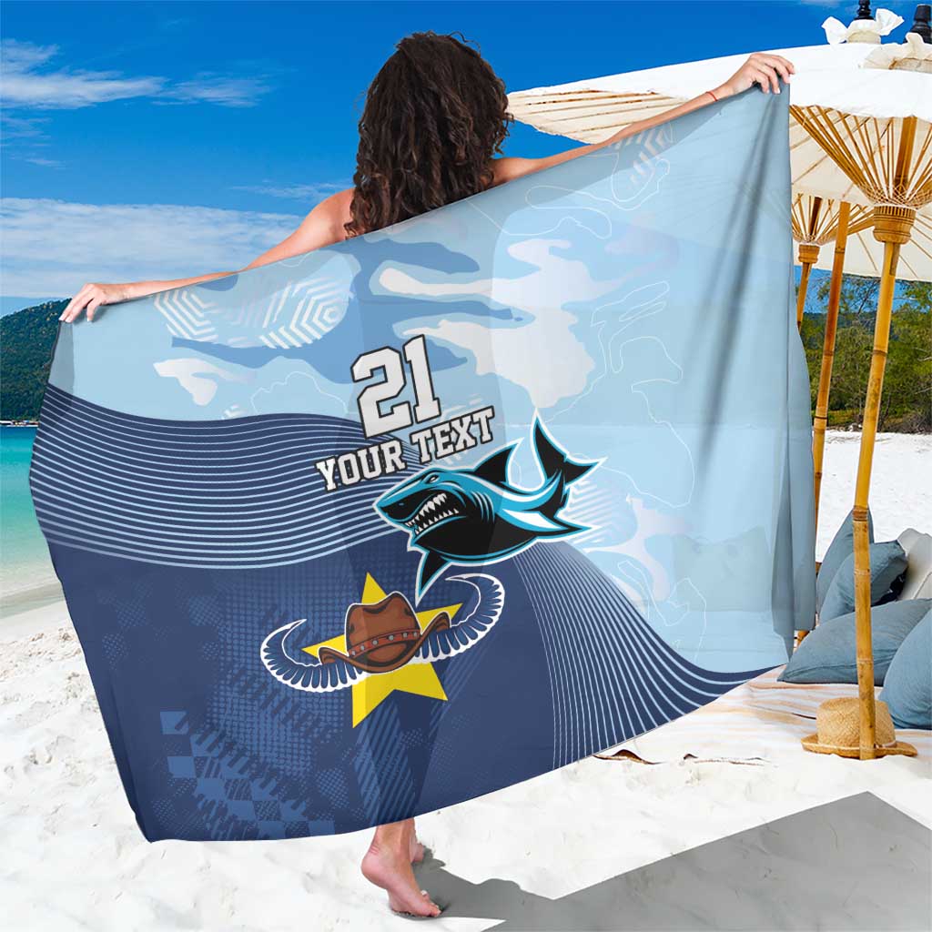 Sharks-Cowboys Rugby Custom Sarong Half Dynamic Style