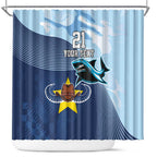 Sharks-Cowboys Rugby Custom Shower Curtain Half Dynamic Style