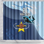 Sharks-Cowboys Rugby Custom Shower Curtain Half Dynamic Style