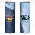Sharks-Cowboys Rugby Custom Skinny Tumbler Half Dynamic Style