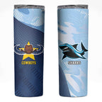 Sharks-Cowboys Rugby Custom Skinny Tumbler Half Dynamic Style