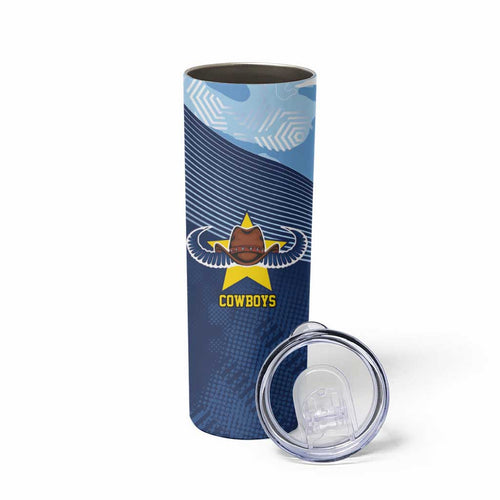 Sharks-Cowboys Rugby Custom Skinny Tumbler Half Dynamic Style