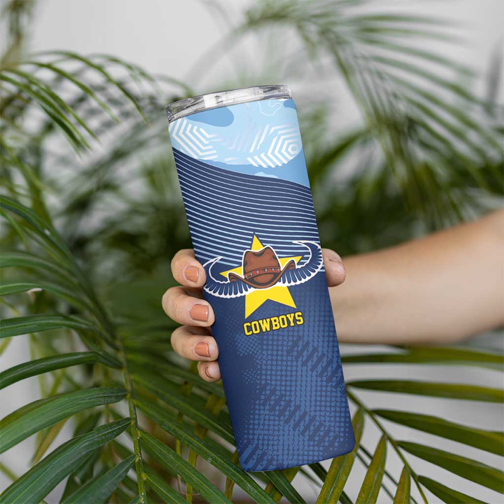 Sharks-Cowboys Rugby Custom Skinny Tumbler Half Dynamic Style