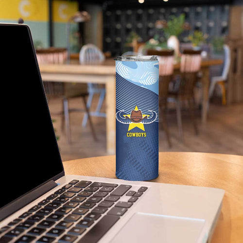 Sharks-Cowboys Rugby Custom Skinny Tumbler Half Dynamic Style