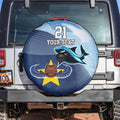 Sharks-Cowboys Rugby Custom Spare Tire Cover Half Dynamic Style