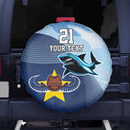 Sharks-Cowboys Rugby Custom Spare Tire Cover Half Dynamic Style