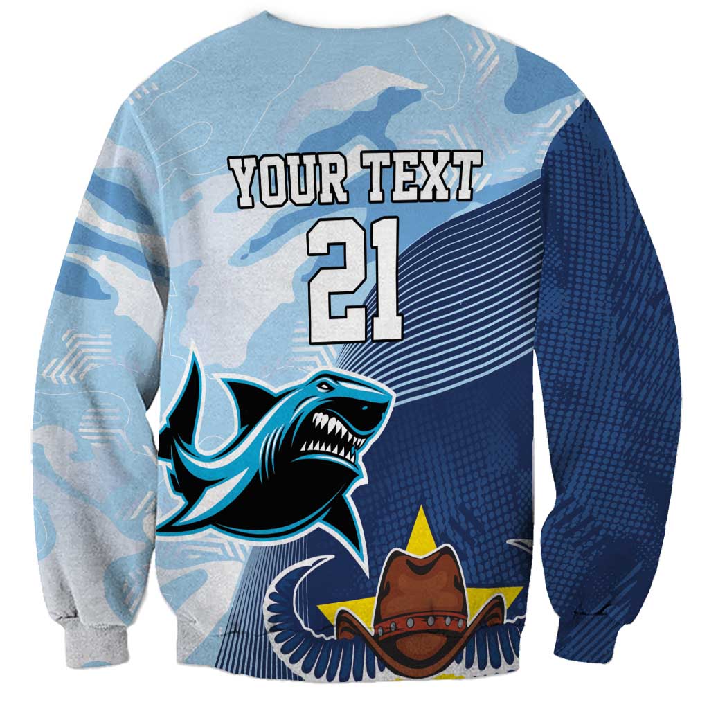 Sharks-Cowboys Rugby Custom Sweatshirt Half Dynamic Style