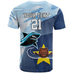 Sharks-Cowboys Rugby Custom T Shirt Half Dynamic Style