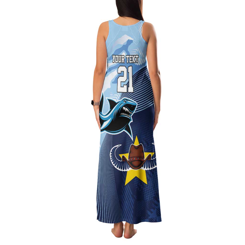 Sharks-Cowboys Rugby Custom Tank Maxi Dress Half Dynamic Style