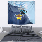 Sharks-Cowboys Rugby Custom Tapestry Half Dynamic Style