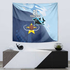 Sharks-Cowboys Rugby Custom Tapestry Half Dynamic Style