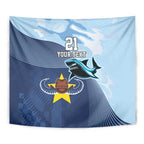 Sharks-Cowboys Rugby Custom Tapestry Half Dynamic Style