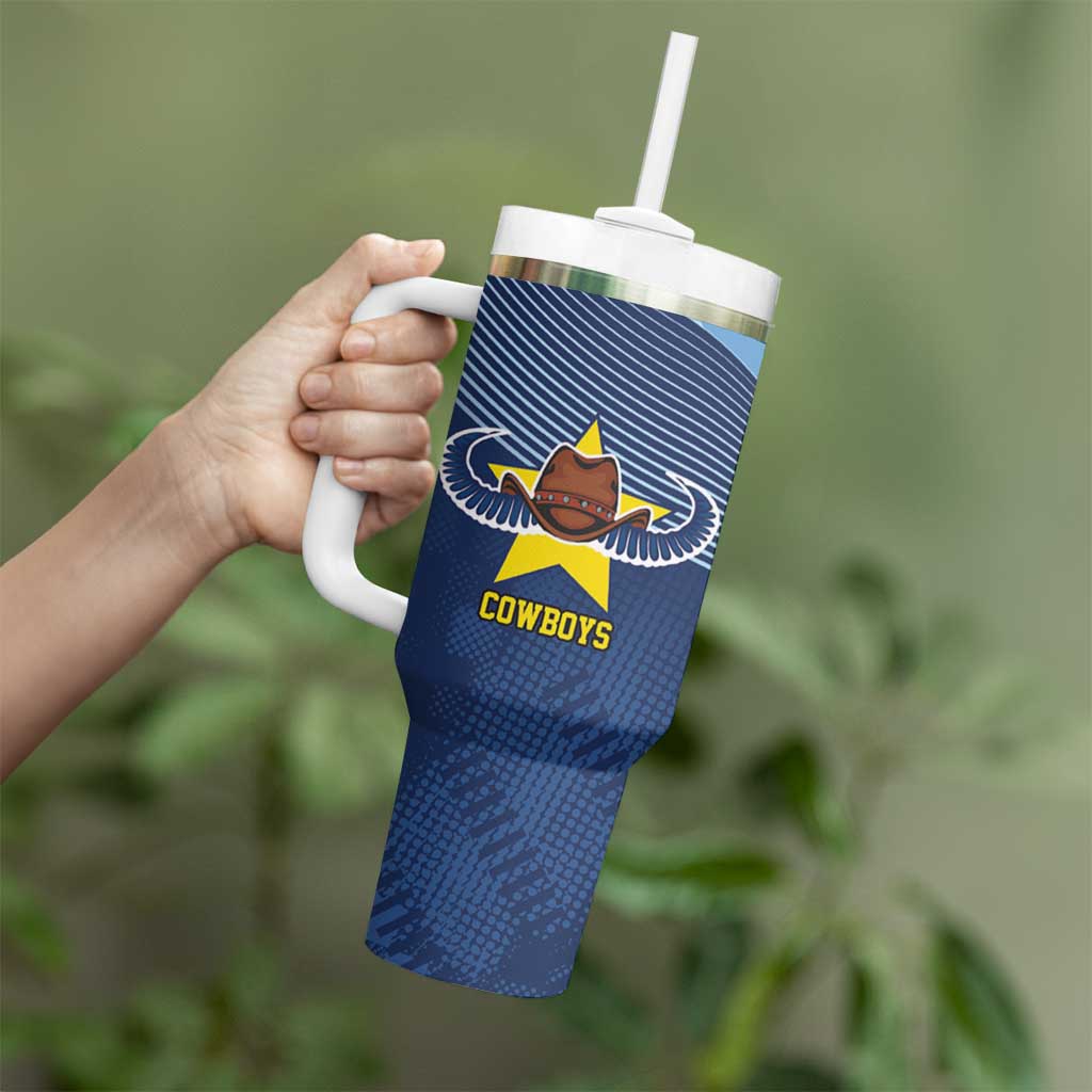 Sharks-Cowboys Rugby Custom Tumbler With Handle Half Dynamic Style