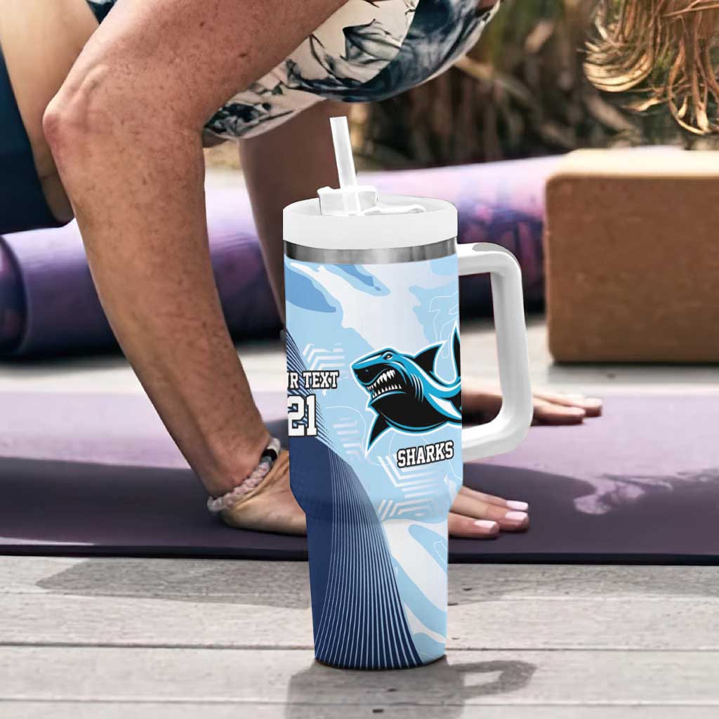 Sharks-Cowboys Rugby Custom Tumbler With Handle Half Dynamic Style