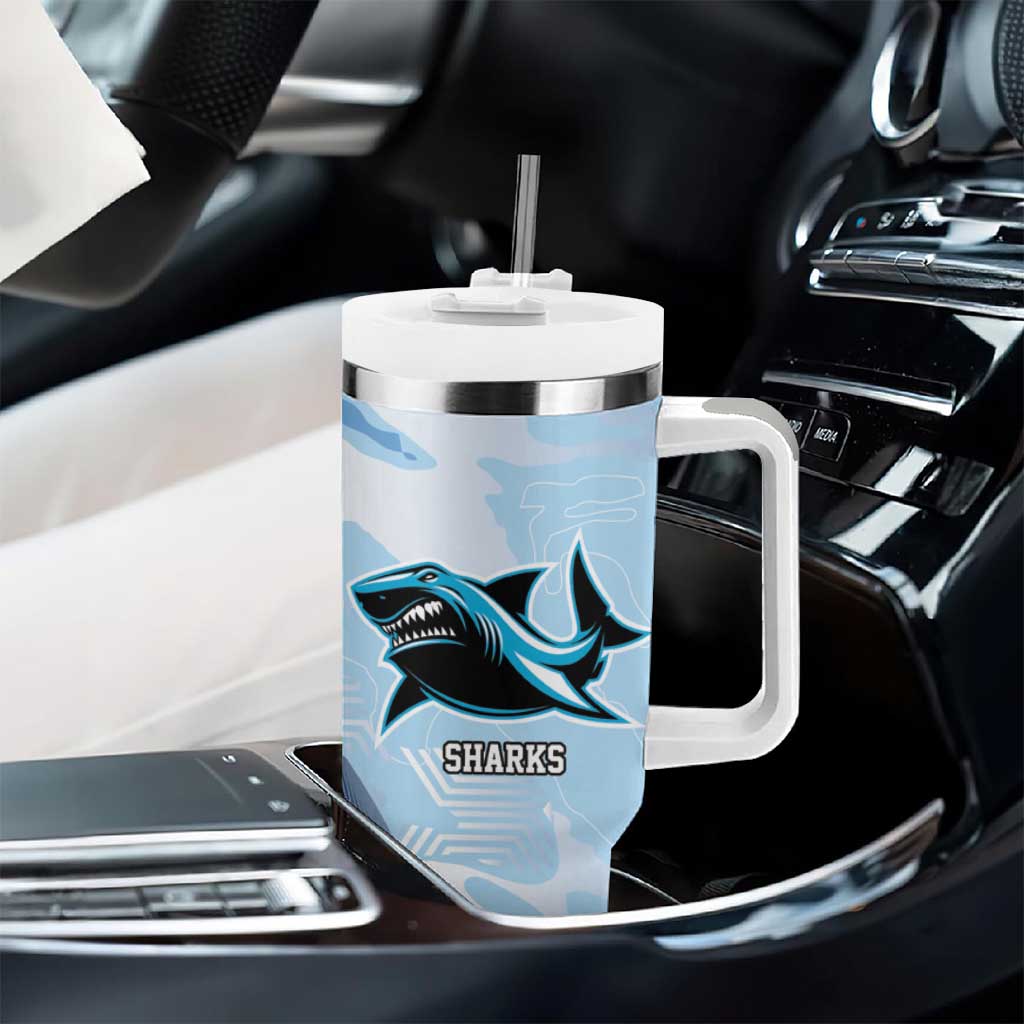 Sharks-Cowboys Rugby Custom Tumbler With Handle Half Dynamic Style