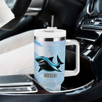 Sharks-Cowboys Rugby Custom Tumbler With Handle Half Dynamic Style