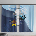 Sharks-Cowboys Rugby Custom Window Curtain Half Dynamic Style