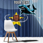 Sharks-Cowboys Rugby Custom Window Curtain Half Dynamic Style