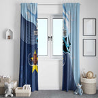 Sharks-Cowboys Rugby Custom Window Curtain Half Dynamic Style