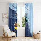 Sharks-Cowboys Rugby Custom Window Curtain Half Dynamic Style