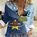 Sharks-Cowboys Rugby Custom Women Casual Shirt Half Dynamic Style