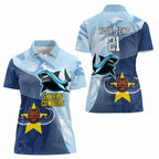 Sharks-Cowboys Rugby Custom Women Polo Shirt Half Dynamic Style