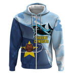 Sharks-Cowboys Rugby Custom Zip Hoodie Half Dynamic Style