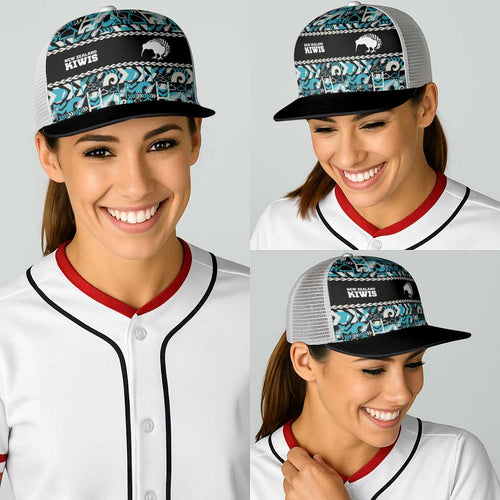 Aotearoa New Zealand Kiwis Tīma Riki Motu Baseball Net Cap