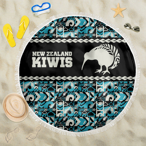 Aotearoa New Zealand Kiwis Tima Riki Motu Beach Blanket