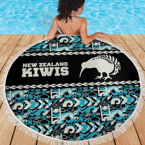 Aotearoa New Zealand Kiwis Tima Riki Motu Beach Blanket