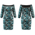 Aotearoa New Zealand Kiwis Tima Riki Motu Couples Matching Off The Shoulder Long Sleeve Dress and Long Sleeve Button Shirt