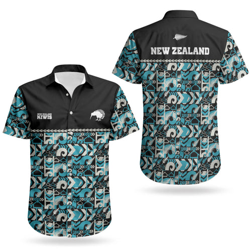 Aotearoa New Zealand Kiwis Tima Riki Motu Couples Matching Puletasi and Hawaiian Shirt
