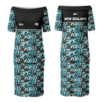 Aotearoa New Zealand Kiwis Tima Riki Motu Couples Matching Puletasi and Long Sleeve Button Shirt