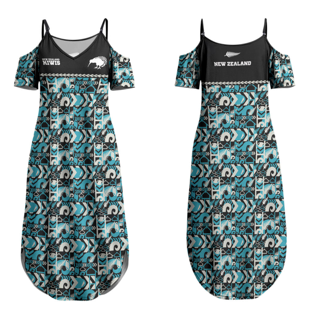 Aotearoa New Zealand Kiwis Tima Riki Motu Couples Matching Summer Maxi Dress and Hawaiian Shirt