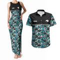 Aotearoa New Zealand Kiwis Tima Riki Motu Couples Matching Tank Maxi Dress and Hawaiian Shirt