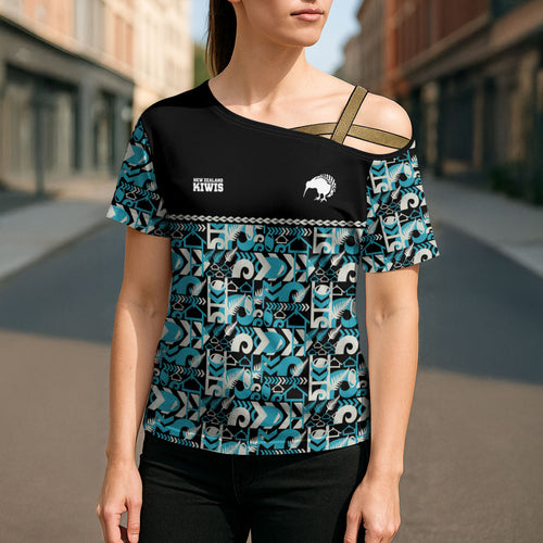 Aotearoa New Zealand Kiwis Tima Riki Motu Cross Shoulder Shirt