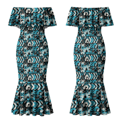 Aotearoa New Zealand Kiwis Tima Riki Motu Family Matching Mermaid Dress and Hawaiian Shirt
