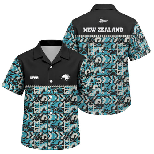 Aotearoa New Zealand Kiwis Tima Riki Motu Family Matching Mermaid Dress and Hawaiian Shirt