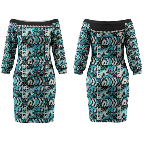 Aotearoa New Zealand Kiwis Tima Riki Motu Family Matching Off The Shoulder Long Sleeve Dress and Hawaiian Shirt